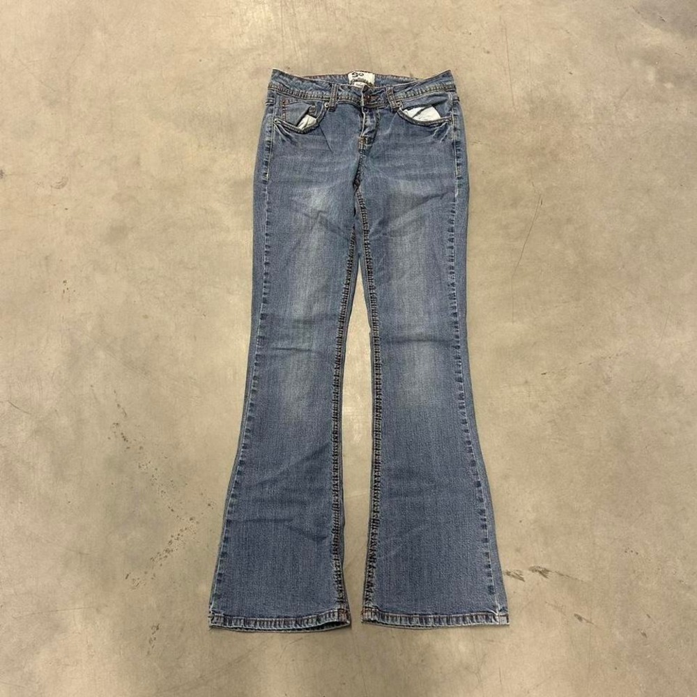 Y2K Dark Wash Flared Bootcut Wide Leg Fall‎ Essential Low Rise Jeans